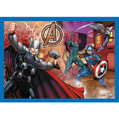 Puzzle 4v1 Odvážní Avengers 35 70 dílků – Trefl
