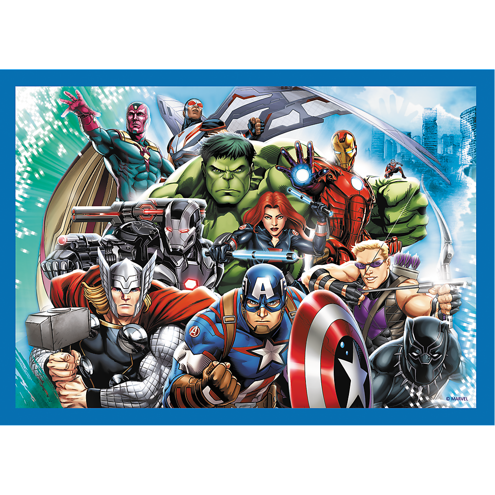 Puzzle 4v1 Odvážní Avengers 35 70 dílků – Trefl