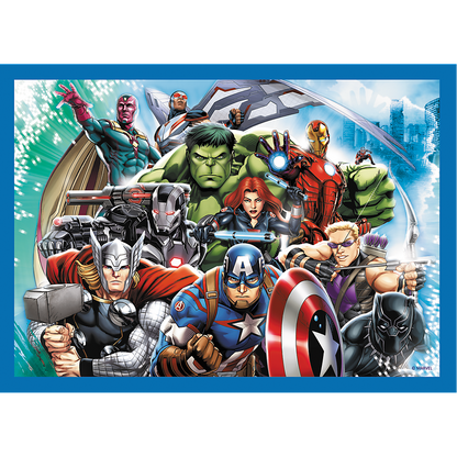Puzzle 4v1 Odvážní Avengers 35 70 dílků – Trefl