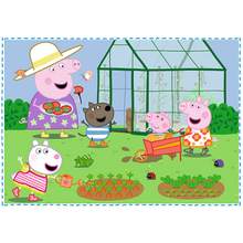 Puzzle 4v1 Prázdninové vzpomínky s prasátkem Peppa – Trefl