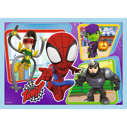Puzzle 4v1 pro děti s motivy Spider Mana – 12 15 20 24 dílků