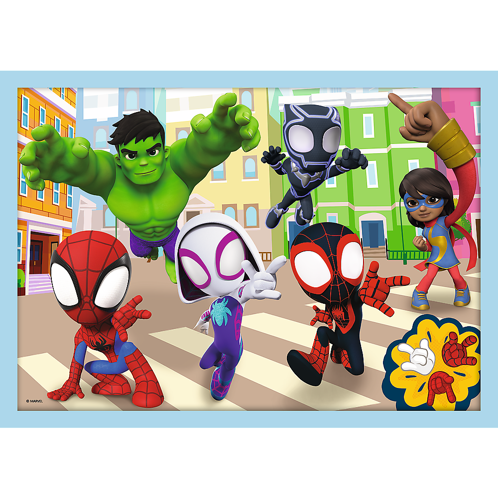 Puzzle 4v1 pro děti s motivy Spider Mana – 12 15 20 24 dílků