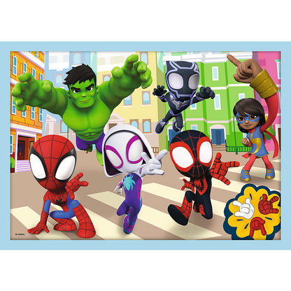 Puzzle 4v1 pro děti s motivy Spider Mana – 12 15 20 24 dílků