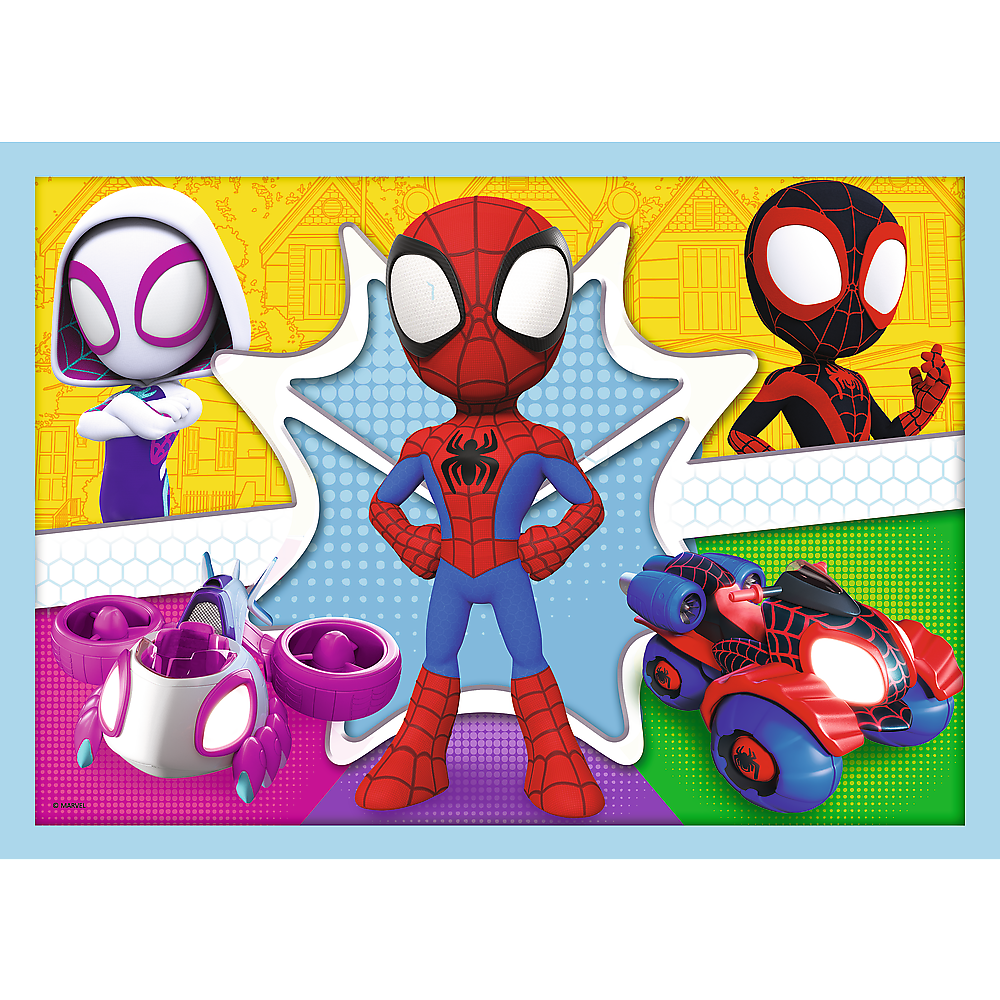 Puzzle 4v1 pro děti s motivy Spider Mana – 12 15 20 24 dílků
