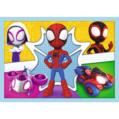 Puzzle 4v1 pro děti s motivy Spider Mana – 12 15 20 24 dílků