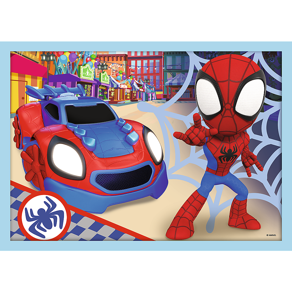 Puzzle 4v1 pro děti s motivy Spider Mana – 12 15 20 24 dílků