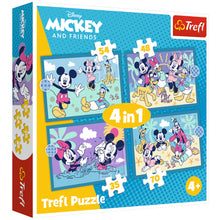 Puzzle 4v1 s Mickey Mousem – zábavná dobrodružství – Trefl