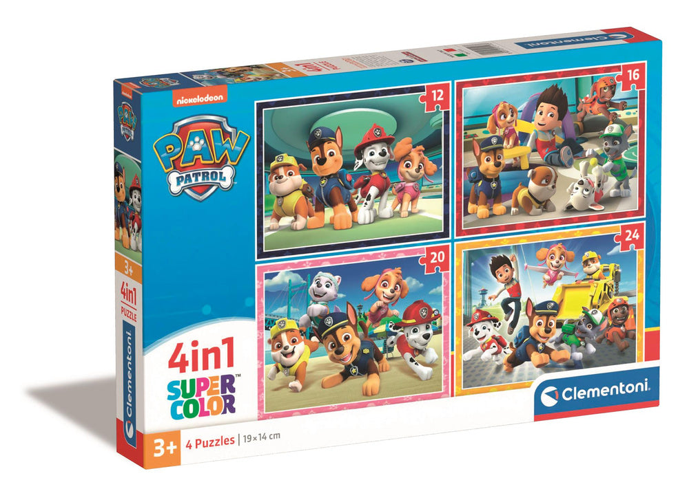 Puzzle 4v1 Super Color Tlapková patrola – Clementoni