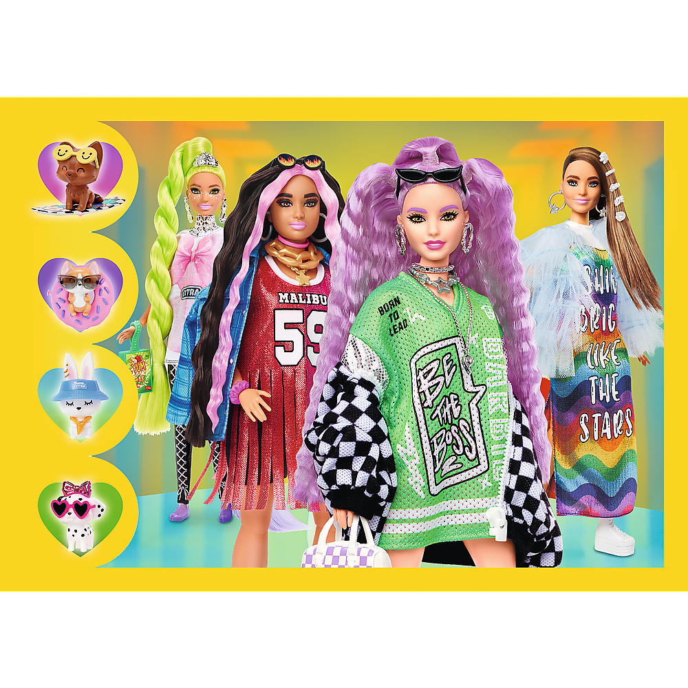 Puzzle 4v1 Veselý svět Barbie 35 70 dílků – Trefl