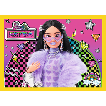 Puzzle 4v1 Veselý svět Barbie 35 70 dílků – Trefl
