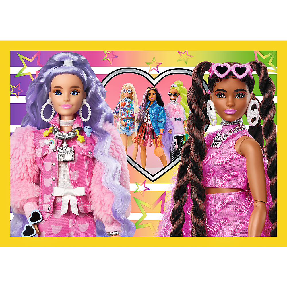 Puzzle 4v1 Veselý svět Barbie 35 70 dílků – Trefl