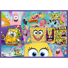 Puzzle 4x250 dílků Šílený svět SpongeBoba – Trefl 13342