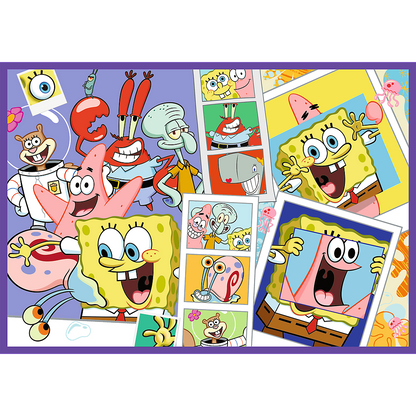 Puzzle 4x250 dílků Šílený svět SpongeBoba – Trefl 13342
