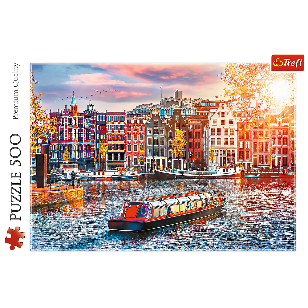 Puzzle 500 dílků Amsterdam Holandia – Trefl 37428