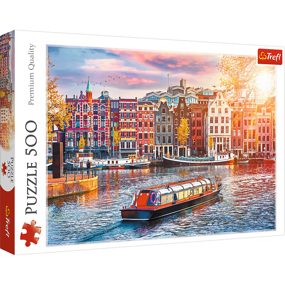 Puzzle 500 dílků Amsterdam Holandia – Trefl 37428
