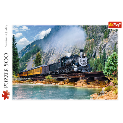 Puzzle 500 dílků Horský vlak – Trefl 37379