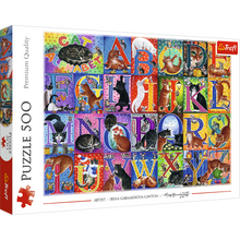 Puzzle 500 dílků Kočičí abeceda – Trefl | 37527
