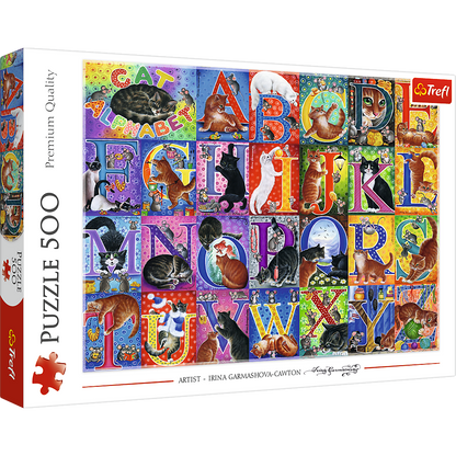 Puzzle 500 dílků Kočičí abeceda – Trefl | 37527