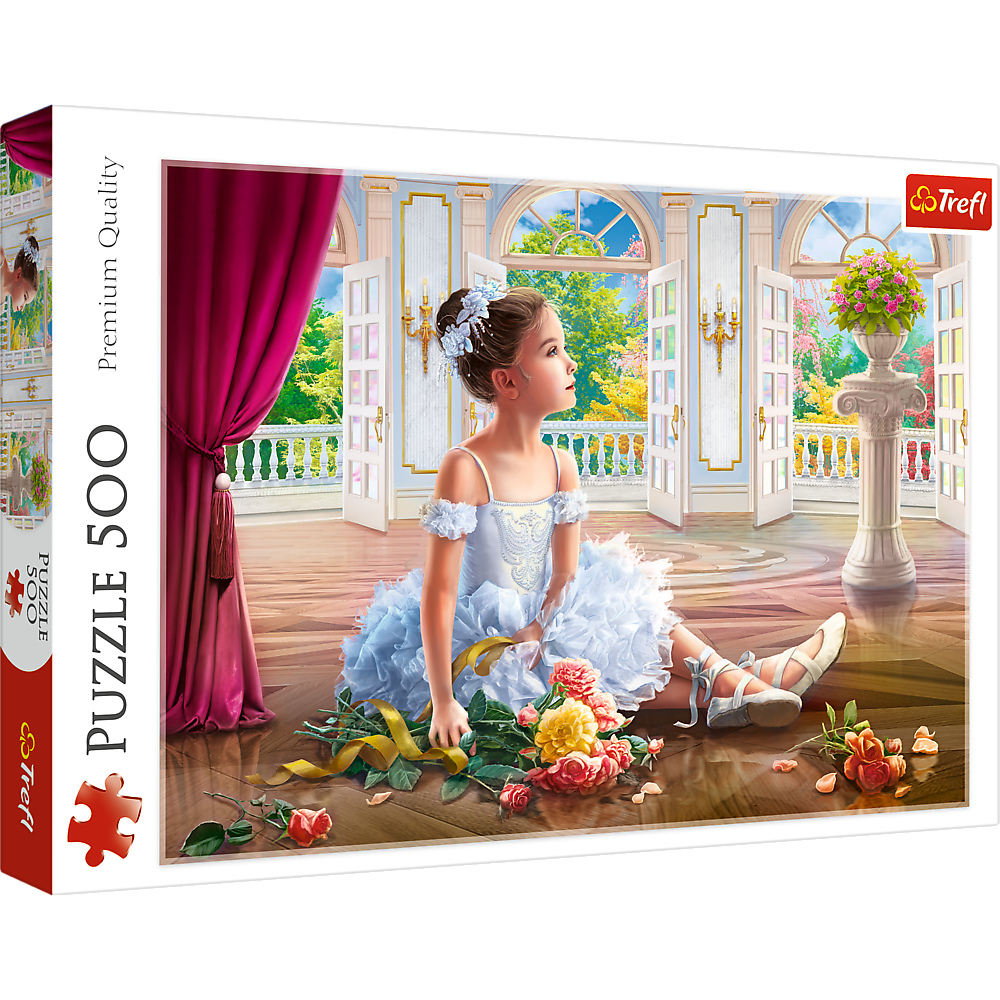 Puzzle 500 dílků Malá baletka s květy – Trefl 37351