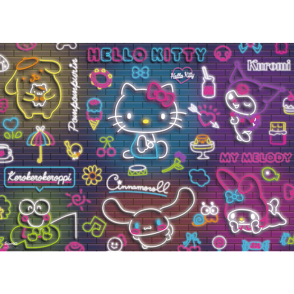 Puzzle 500 dílků neonové Hello Kitty – Trefl 37523