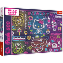 Puzzle 500 dílků neonové Hello Kitty – Trefl 37523