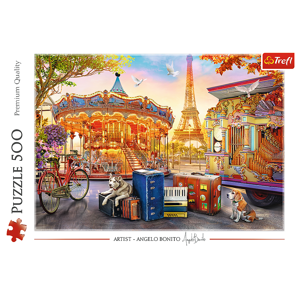 Puzzle 500 dílků Prázdniny v Paříži – Trefl 37426