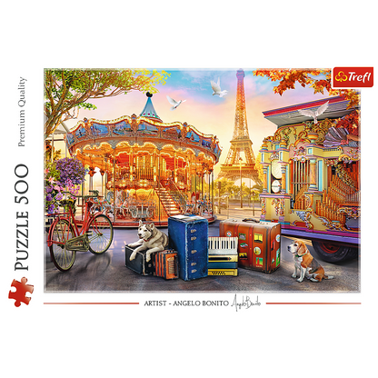 Puzzle 500 dílků Prázdniny v Paříži – Trefl 37426