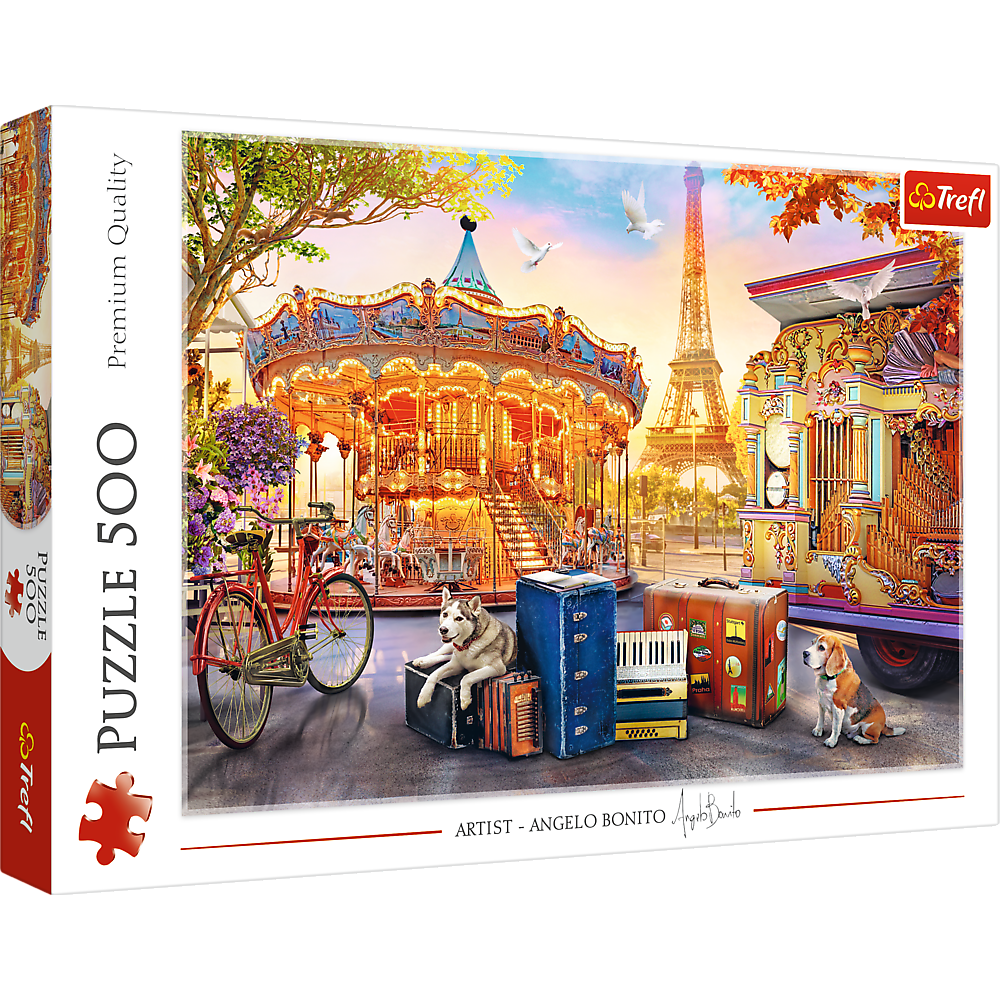 Puzzle 500 dílků Prázdniny v Paříži – Trefl 37426
