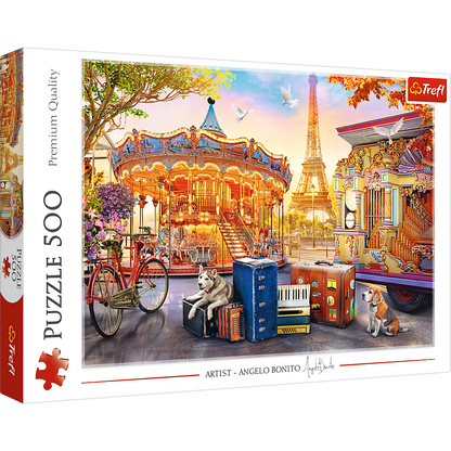 Puzzle 500 dílků Prázdniny v Paříži – Trefl 37426