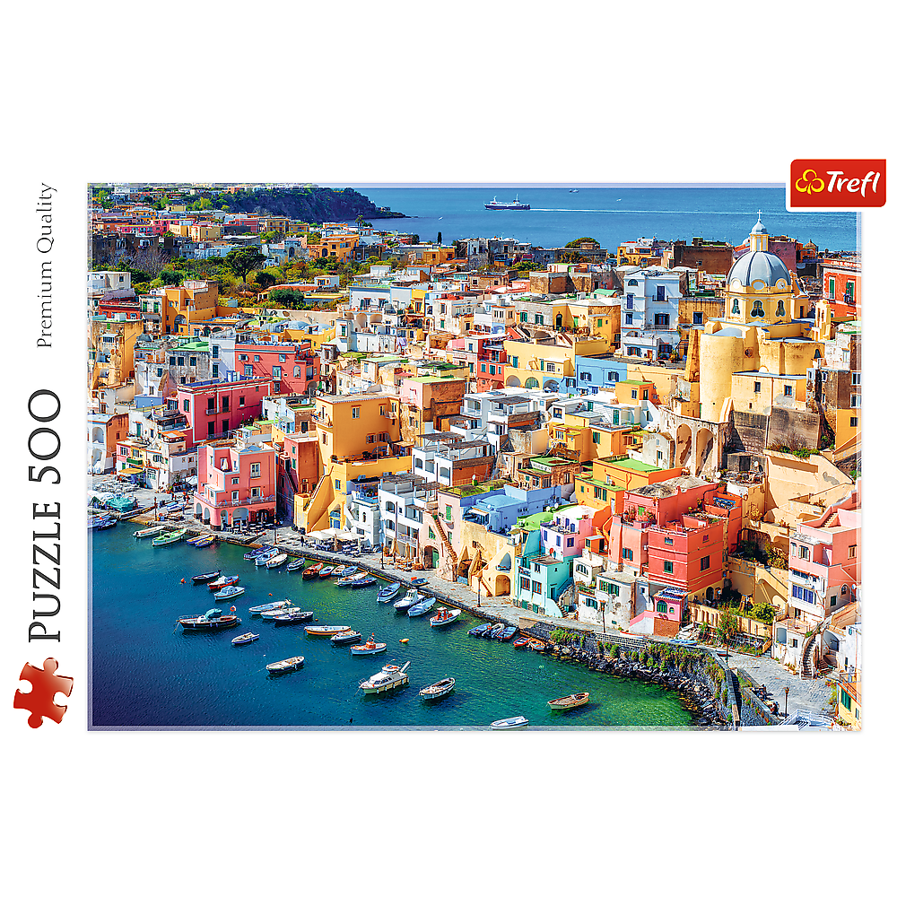 Puzzle 500 dílků Procida Itálie barevné domky – Trefl
