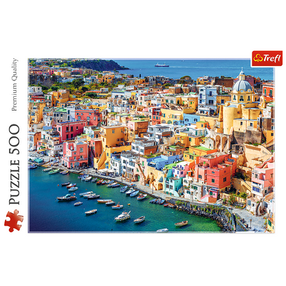Puzzle 500 dílků Procida Itálie barevné domky – Trefl