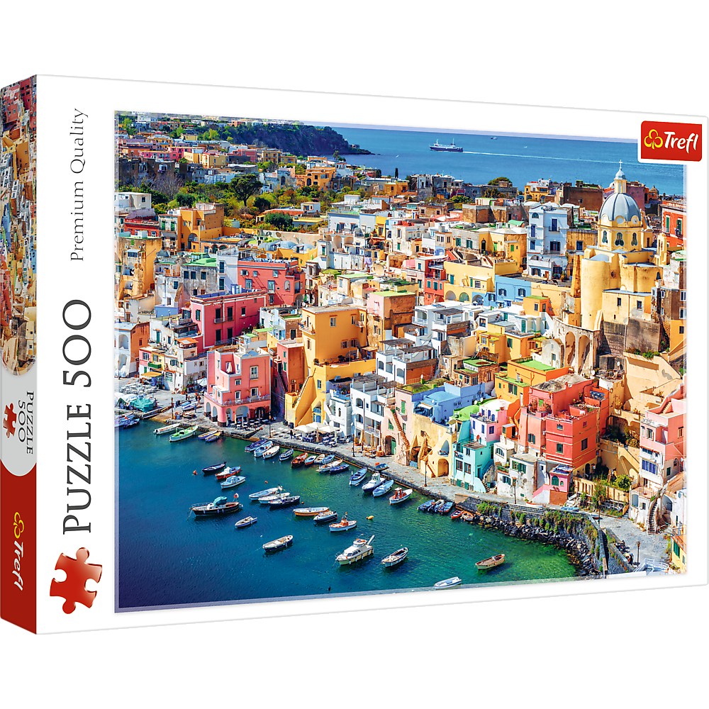 Puzzle 500 dílků Procida Itálie barevné domky – Trefl