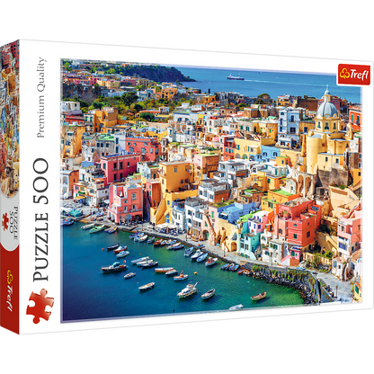 Puzzle 500 dílků Procida Itálie barevné domky – Trefl