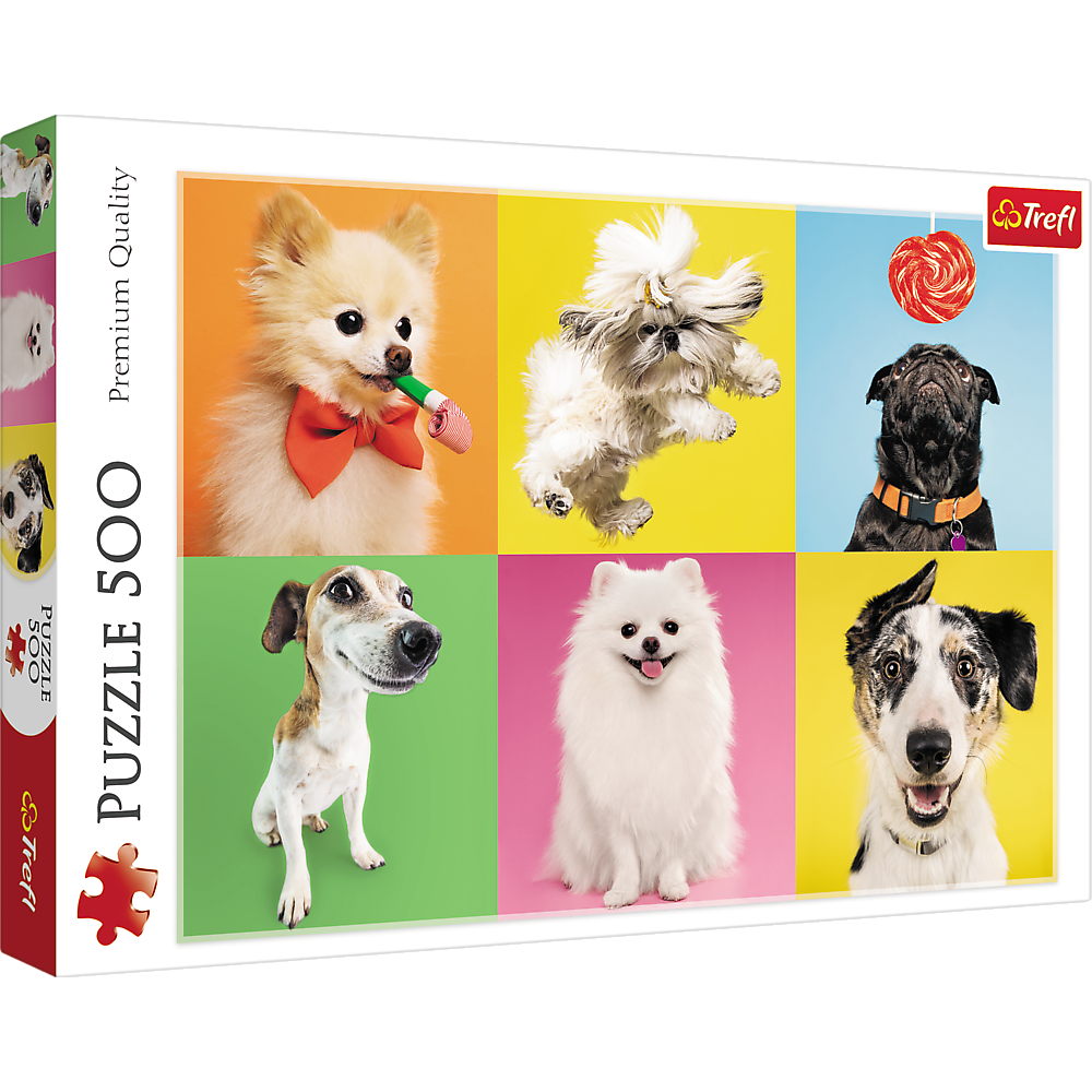 Puzzle 500 dílků Psi různých plemen – Trefl 37378
