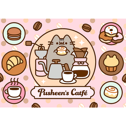 Puzzle 500 dílků Pusheen kočka v kavárně – Trefl 37528