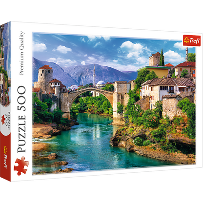 Puzzle 500 dílků Starý most v Mostaru Bosna a Hercegovina – Trefl