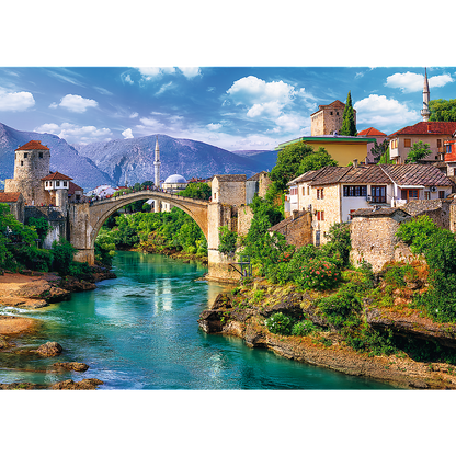 Puzzle 500 dílků Starý most v Mostaru Bosna a Hercegovina – Trefl