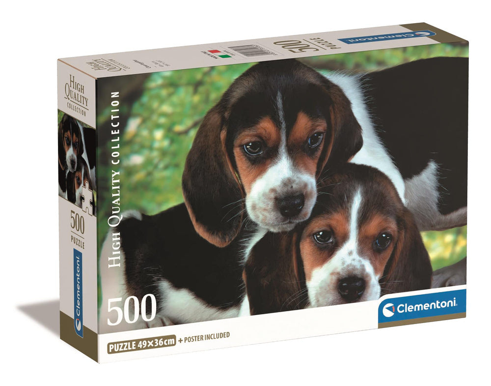 Puzzle 500 dílků Štěňátka Beagle – Clementoni