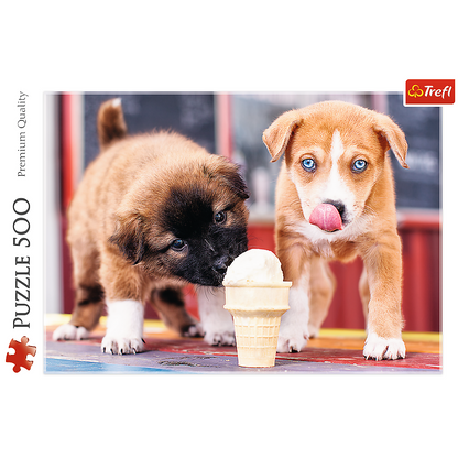 Puzzle 500 dílků Štěňátka s nanukama – Trefl 37272