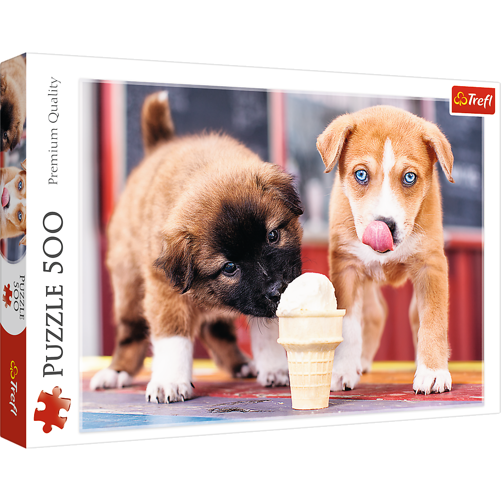 Puzzle 500 dílků Štěňátka s nanukama – Trefl 37272