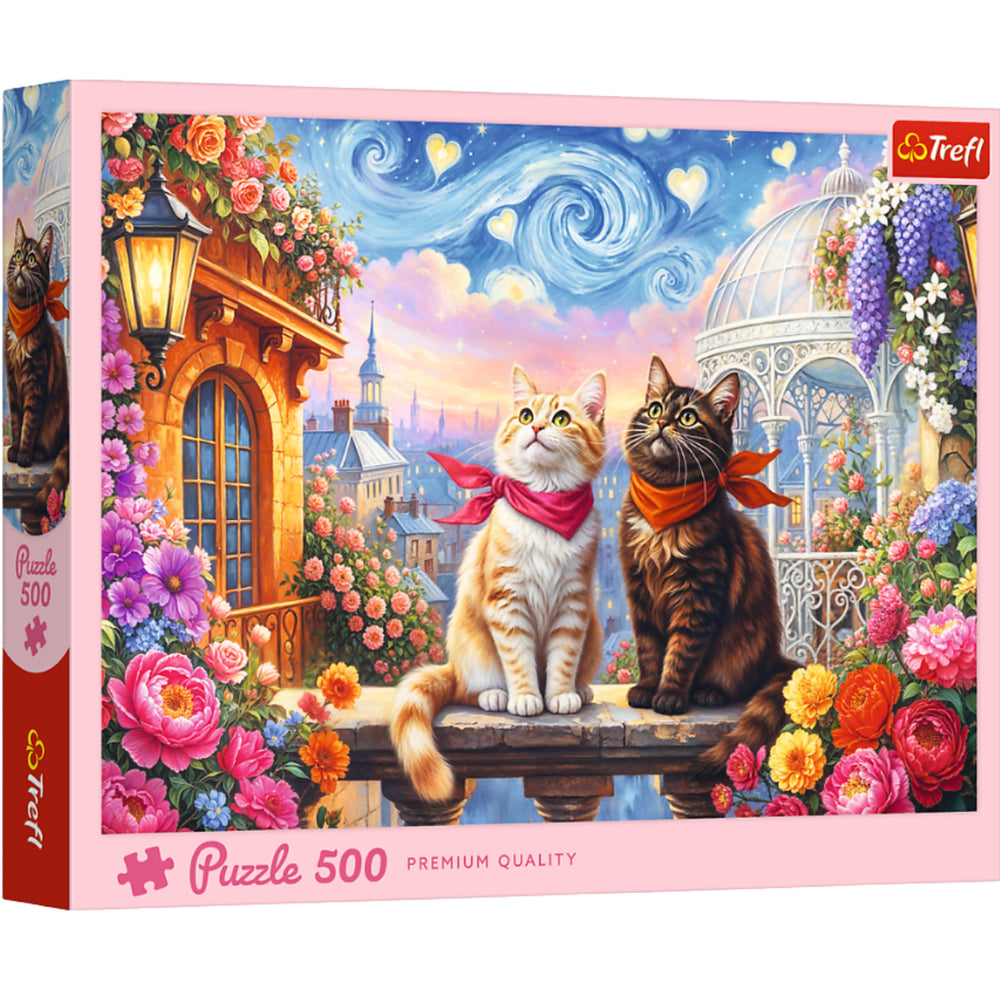Puzzle 500 dílků – zamilovaná koťátka – Trefl