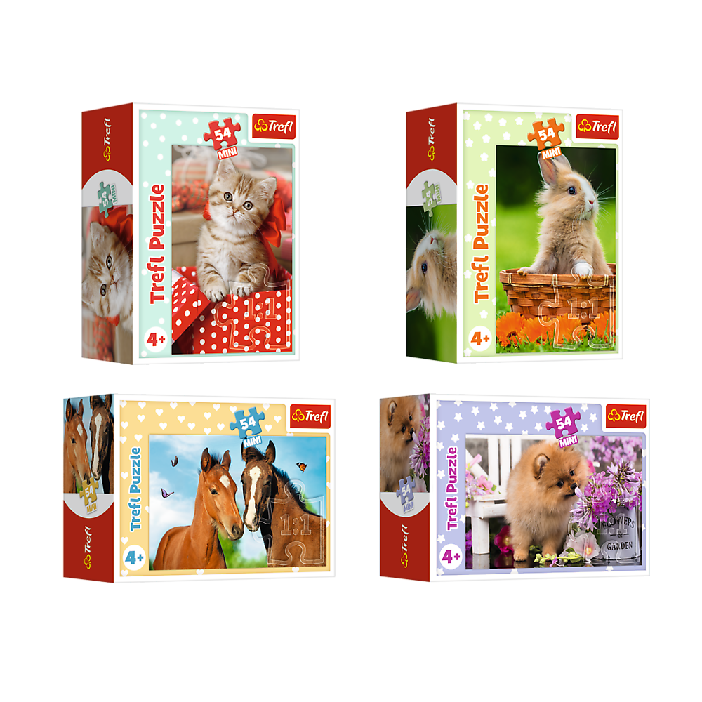 Puzzle 54 dílků mini roztomilá zvířátka – Trefl 54195