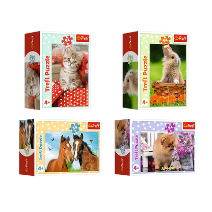 Puzzle 54 dílků mini roztomilá zvířátka – Trefl 54195