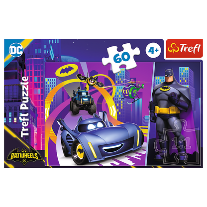 Puzzle 60 dílků Batman a jeho vozidla – Trefl 17400