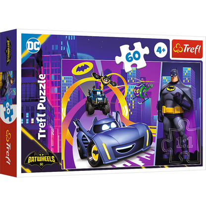 Puzzle 60 dílků Batman a jeho vozidla – Trefl 17400