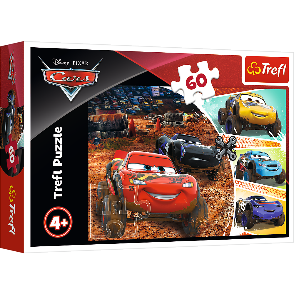Puzzle 60 dílků Blesk McQueen s přáteli – Disney Cars 3