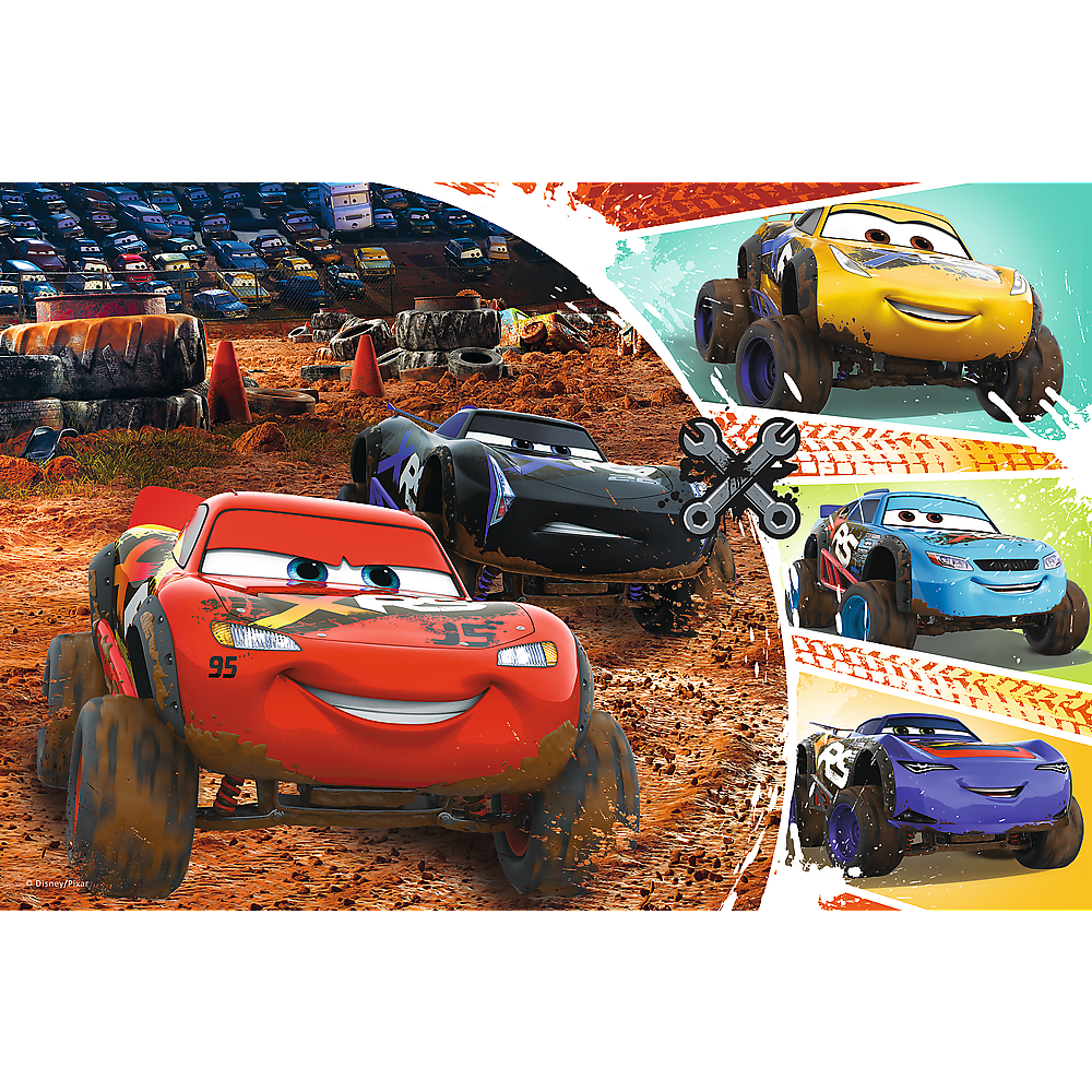 Puzzle 60 dílků Blesk McQueen s přáteli – Disney Cars 3
