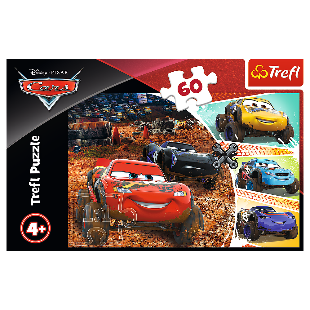 Puzzle 60 dílků Blesk McQueen s přáteli – Disney Cars 3