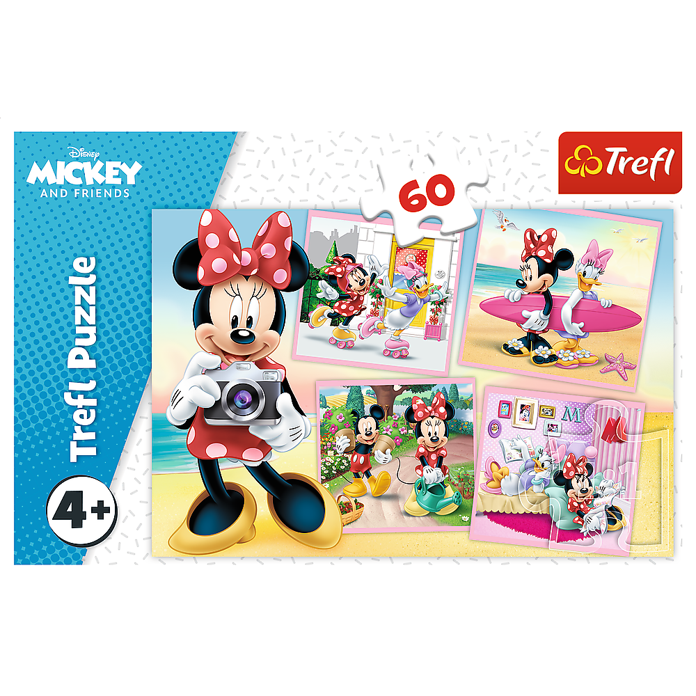 Puzzle 60 dílků roztomilá Minnie Mouse – Disney Trefl