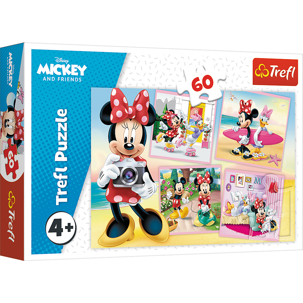 Puzzle 60 dílků roztomilá Minnie Mouse – Disney Trefl